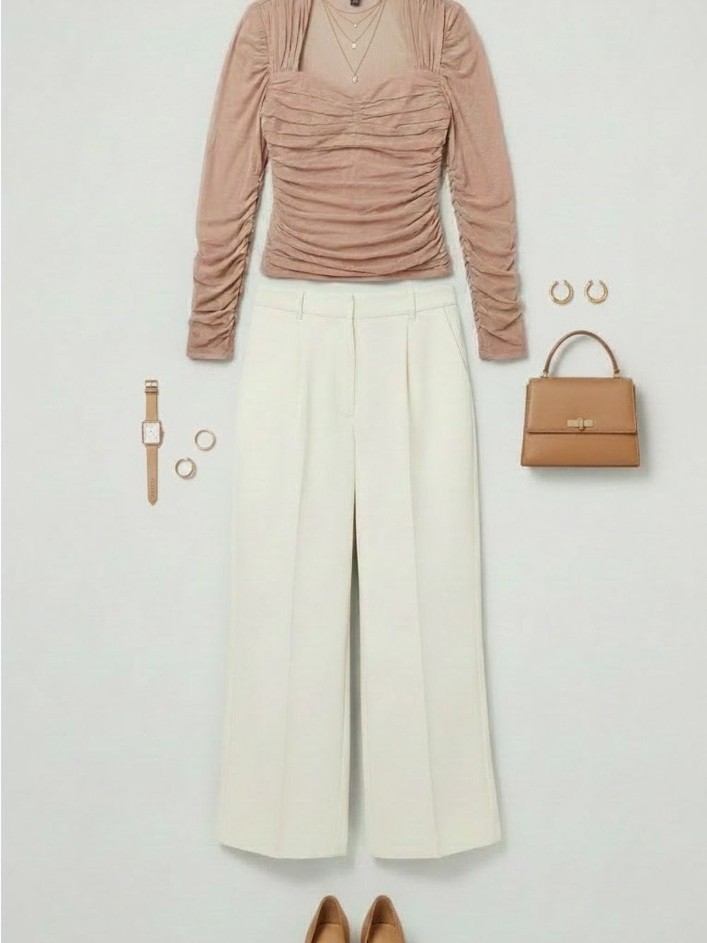Express Rose Pink Ruched Elegant Blouse